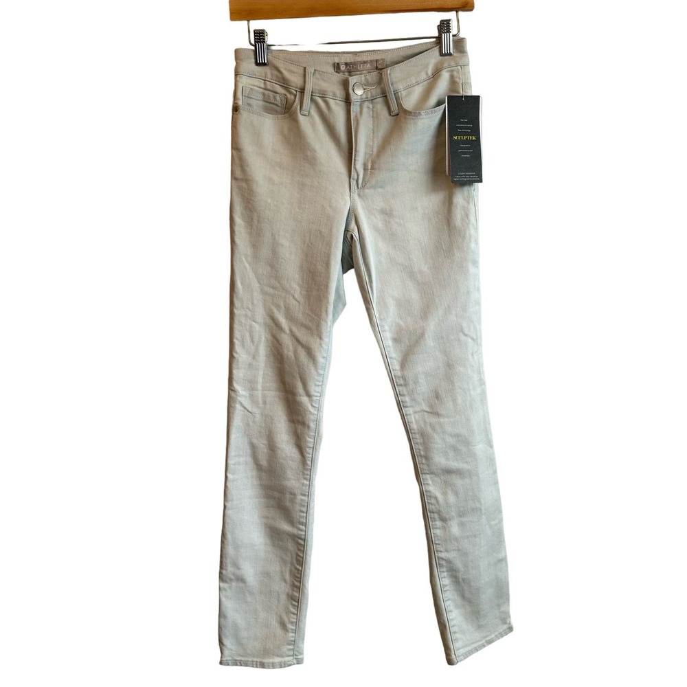 Women’s Athleta Light Wash Sculptek Skinny Crop Glacier Wash NWT Size 4T